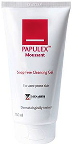 Papulex Moussant Soap Free Cleansing Gel 150ml พาพูเล็กซ์ เจลล้างหน้าสำหรับผิวเป็นสิว